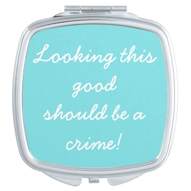 Aqua Looking Good Compact Vanity Mirror (Front)