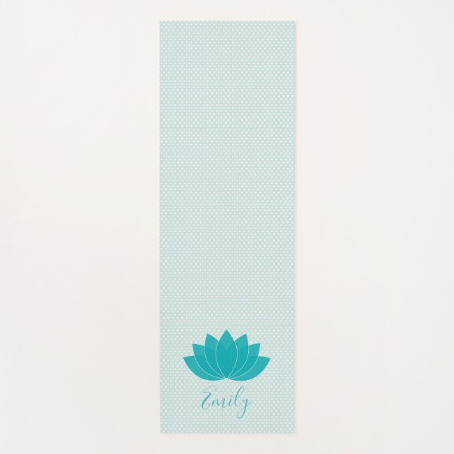 Aqua Lotus Personalized Yoga Mat (Front)