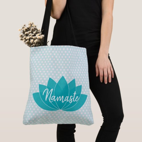 Aqua Lotus Yoga Tote Bag