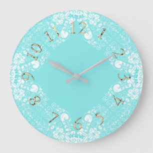 Aqua-Magical-Nursury-Multi-Sz Large Clock