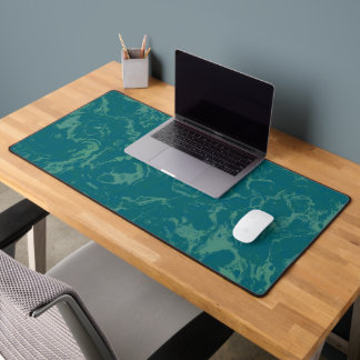 Aqua marble desk mat