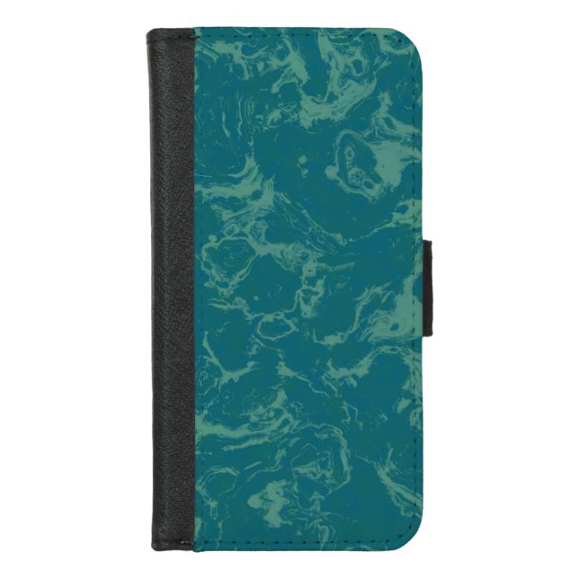 Aqua marble iPhone wallet case (Front)