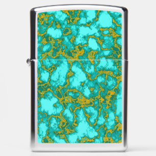 Aqua Marble-Like  Zippo Lighter