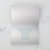 Aqua-marine and Silver Thank You Card (Inside)