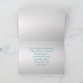 Aqua-marine and Silver Thank You Card with Photo (Inside)