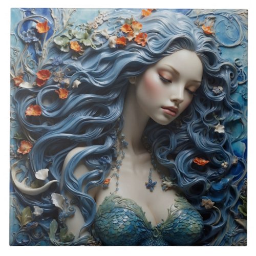 Aqua Marine Art for a Splash of Elegance tile