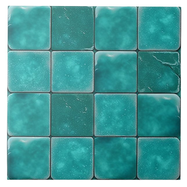 Aqua Marine Ceramic Tile (Front)