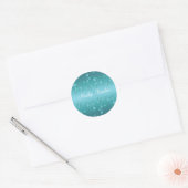 Aqua-marine Floral 1.5" Sticker (Envelope)
