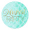 Aqua Mermaid Scales | Gold Typography