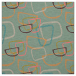 Aqua Mid Century Modern Fifties Style Fabric