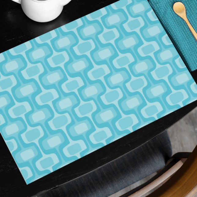 Aqua  Mid Century Modern Retro  Placemat (Creator Uploaded)