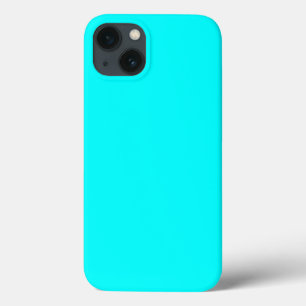 Aqua Minimalist Solid Color iPhone 13 Case