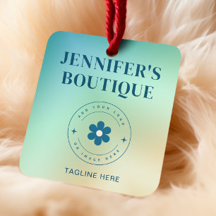 Aqua Mint Gradient Logo Boutique Price Tags
