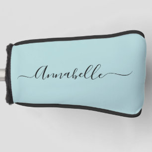 Aqua Mint Green Personalized Name Golf Head Cover