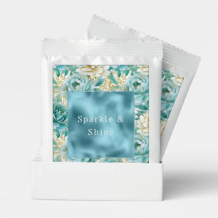 Aqua Mint White Floral Wedding Margarita Drink Mix