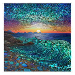 Aqua Mirage Seascape Acrylic Print