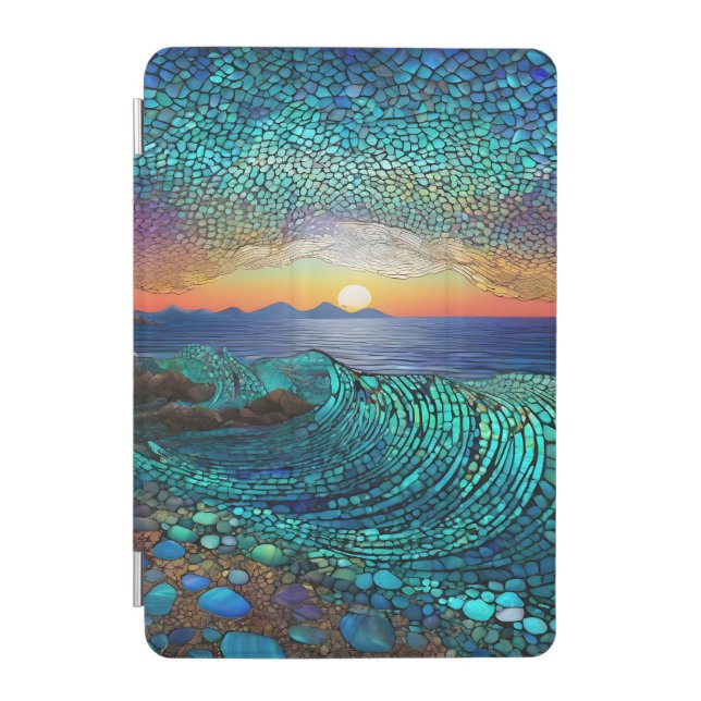 Aqua Mirage Seascape iPad Mini Cover (Front)