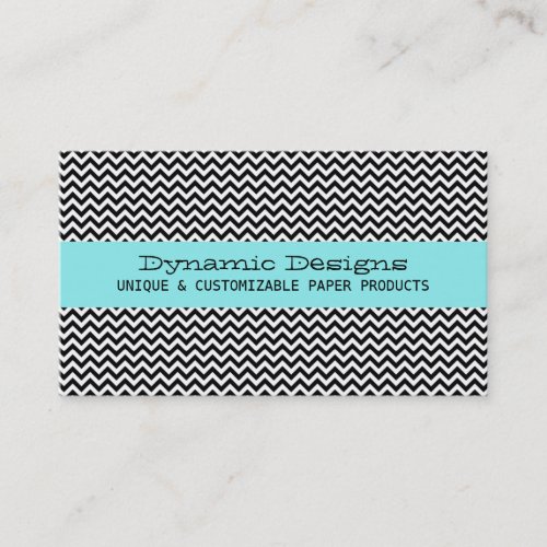 Aqua Modern Chevron Business Card