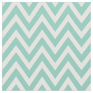 Aqua Modern Chevron Stripes Fabric