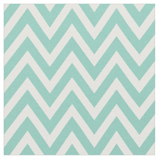 Aqua Modern Chevron Stripes Fabric