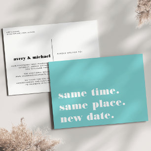 Aqua   Modern Wedding Postponement Announcement