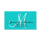 Aqua Monogram Mommy Calling Card