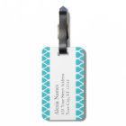 Aqua Monogrammed Barcelona Print