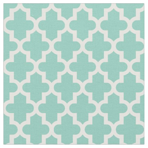 Aqua Moroccan Print Fabric