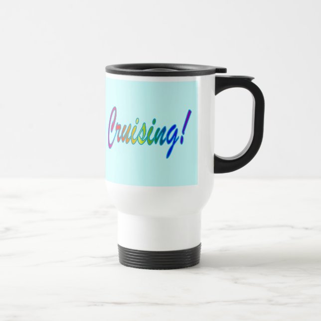 Aqua Multi-color Cruising Travel Mug (Right)