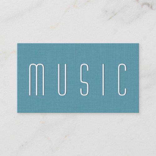 Aqua MUSIC TEACHER Simple Style V53 Business Cards