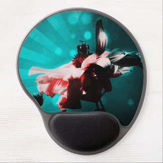 Aqua N Pink Sunflower N Bee Gel Mousepad