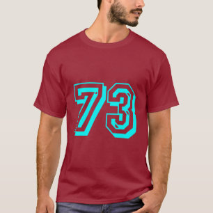 Aqua Number 73 T-shirt