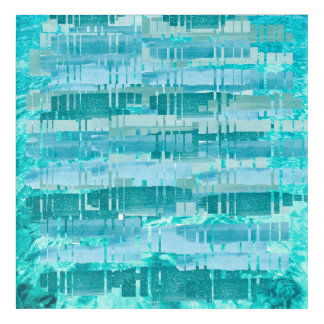Aqua Ocean Layers Modern Turquoise Abstract Acrylic Print