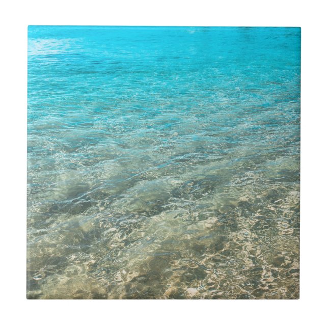 Aqua Ocean Texture Ceramic Tile (Front)