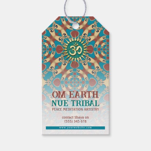 Aqua Ochre Sacred Holistic Energy Gift Tags