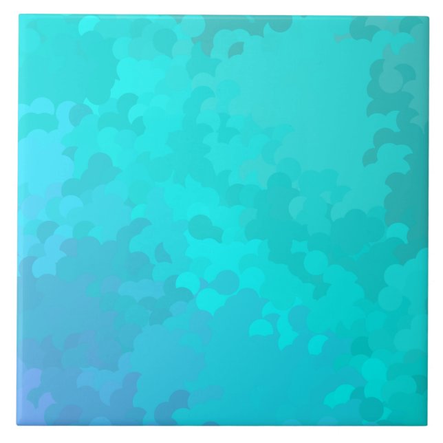Aqua Ombre Ceramic Tile (Front)