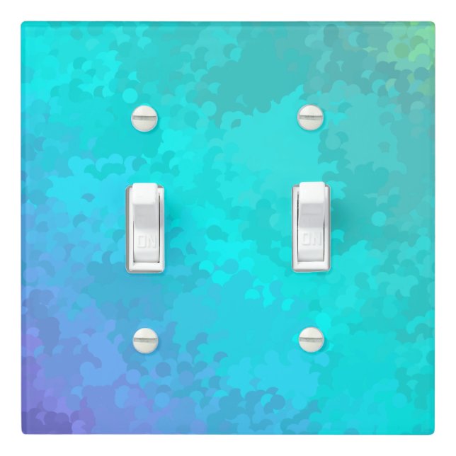 Aqua Ombre Light Switch Cover (In Situ)