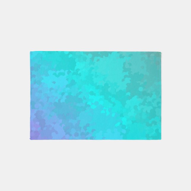 Aqua Ombre Outdoor Rug (Front)