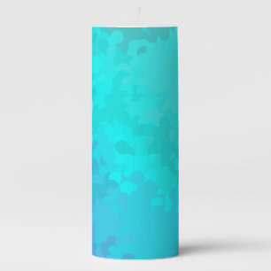 Aqua Ombre Pillar Candle