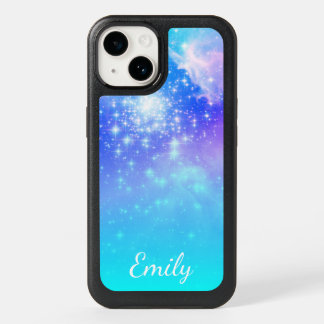 Aqua Ombre Space Photo Personalized OtterBox iPhone 14 Case