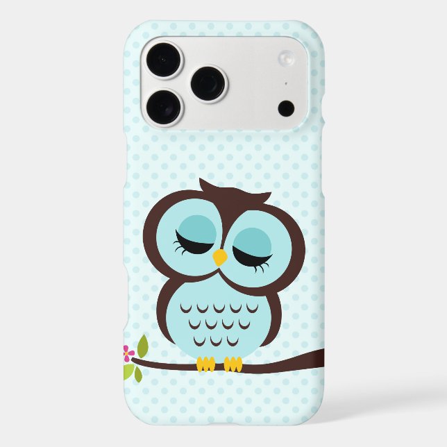 Aqua Owl Iphone Case (Back)