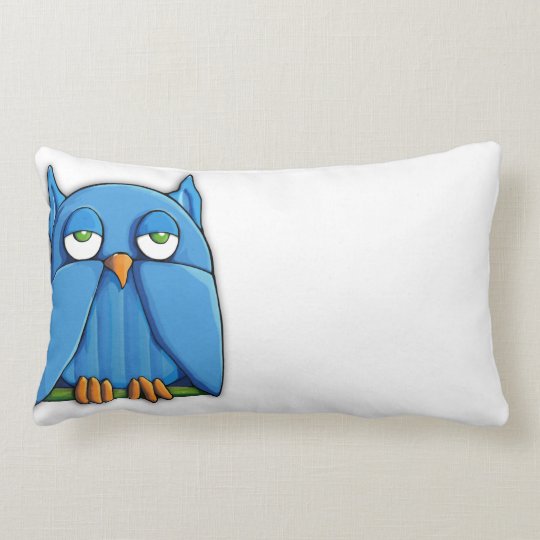 Aqua Owl Throw Pillow