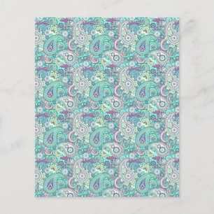 Aqua paisley