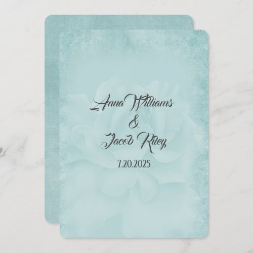 aqua pastel wedding rose background invitation