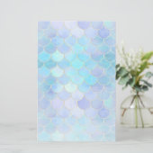 Aqua Pearlescent & Gold Mermaid Scale Pattern (Standing Front)