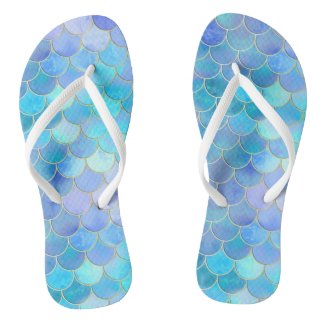 Aqua Pearlescent & Gold Mermaid Scale Pattern