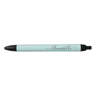 Aqua Personalized Name Script Pen