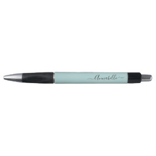 Aqua Personalized Name Script Pen
