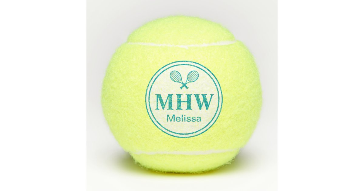 Aqua Personalized Women's Tennis Balls
