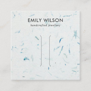 AQUA PETAL HANDMADE PAPER HAIR CLIP DISPLAY CARD